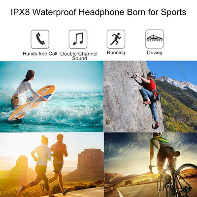 

Wireless Bluetooth Headphones 8GB MP3 Music Player IPX8 Waterproof Sports Headset with Mic Sports Running Earphone for Swimming Re