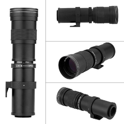

Andoer 420-800mm F83-16 HD Super Telephoto Manual Zoom Lens with T-Mount for Canon Nikon Minolta Sony Pentax Olympus DSLR Camera