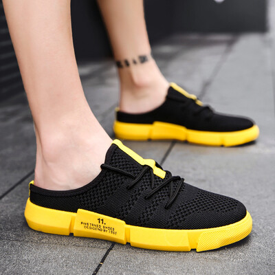 

Slippers men summer 2019 new semi-trailer men Baotou heel-less lazy trend outside the beach sandals