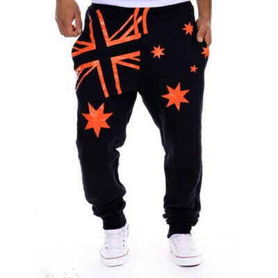 

Tailored Fashion Mens Loose Printed Casual Pocket Sports Corset Trousers Joggers Pants