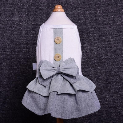 

Dresses For Small & Medium Dog Spring Summer British Style Clothes Summer Pet Strapless Clothing