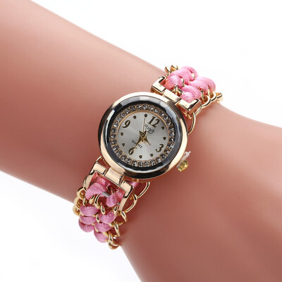 

New creative watch womens pure hand-woven woven rope bracelet bracelet watch wholesale