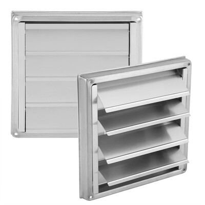

Greensen Air Vent Duct Grill100mm Stainless Steel Wall Air Vent Square Tumble Dryer Extractor Fan Outlet Air Vent Duct Grill