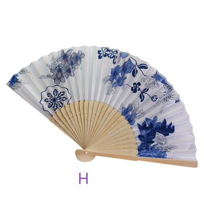 

Siaonvr Vintage Bamboo Folding Hand Held Flower Fan Chinese Dance Party Pocket Gifts
