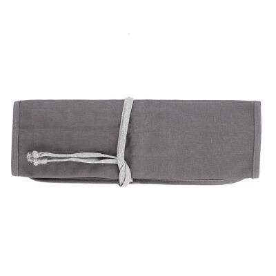 

Greensen Gray Canvas Paintbrush Holder Paint Pen Roll Up Bag Case Stationery Pen Storage Pouch