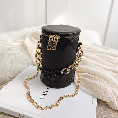 

Textured bag women2019 new style Korean mini-bucket chain hand-held small-bag single-shoulder bag single-shoulder bag