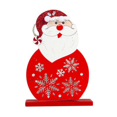 

Santa Fawn Snowman Bear Pattern Wood Cutout Frame Home Christmas Table Decorations LED Light Up Christmas Party Ornaments