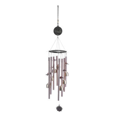 

Antique Copper Alloy Tube Bells Wind Chime Chapel Garden Wall Hang Ornament