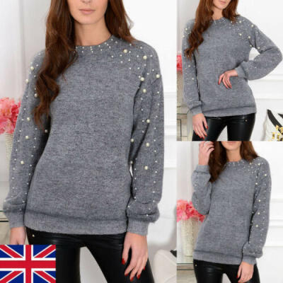 

Women Ladies Long Sleeve Knitted Pullover Sweater Sweatshirt Loose Jumper Tops