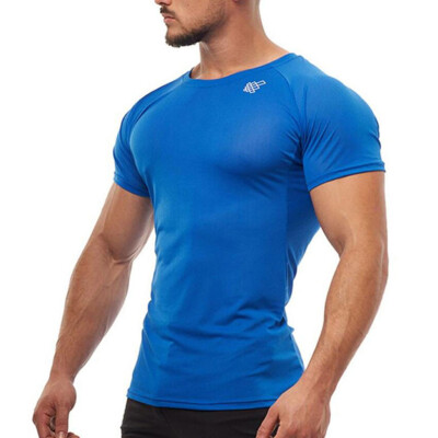 

Toponeto New Mens Smooth Slim Sport T-shirt Fitness Muscle Stretch Soft Tee Tops Clothes