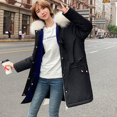 

Tailored Fashion Outerwear Long Sleeve Hooded Jackets Cotton-padded Pockets Bandage Coats