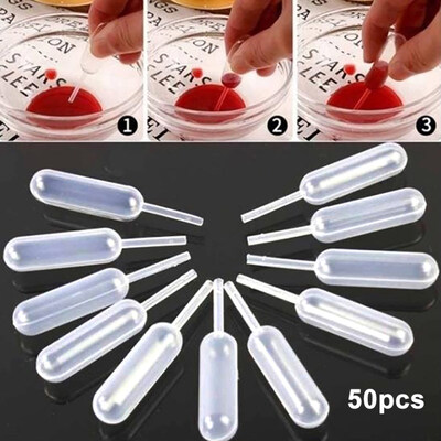 

50Pcs Ice Cream Milkshake Pipette Straw Dropper Disposable Cupcake Baking Tools