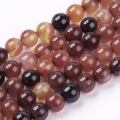 

Natural Agate Bead Strands Dyed Round Natural Agate 89mm Hole 1mm 46pcsstrand 153