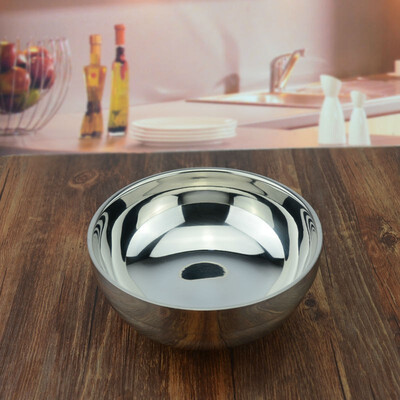 

19cm1200ml hight quality stainless steel double wall anti-hot Korean bowl picnic tableware 5 pieceslot