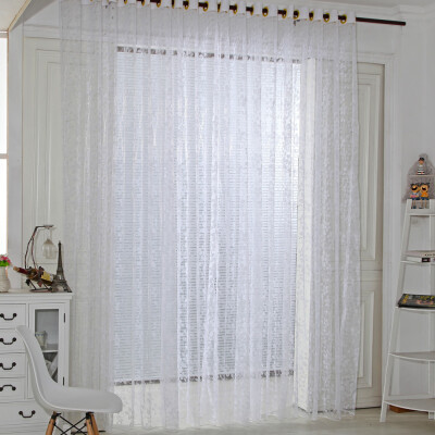 

Leaves Printed Translucent Curtains Home Windows Decor Tulle Sheer Drapes