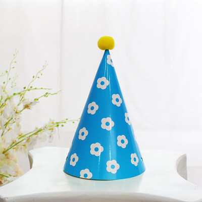 

FUNNYBUNNY Kids Happy Birthday Paper Party Cone Hats with Pom Poms 12ct Happy Birthday Crown Baby One Year Birthday