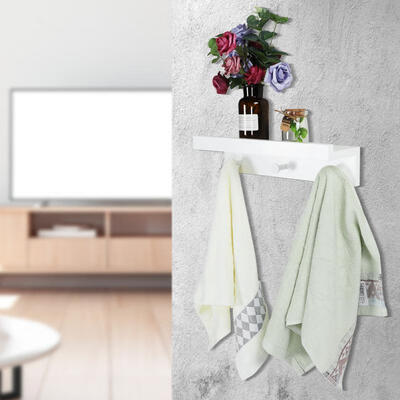 

Greensen Wall Mounted Storage Rack Towel Cloth Hanger Shelf Home Bedroom Hallway