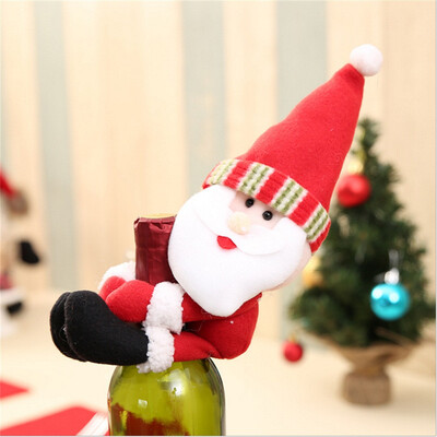 

Siaonvr Christmas Decor Red Wine Bottle Cover Bags Decoration Home Party Santa Claus