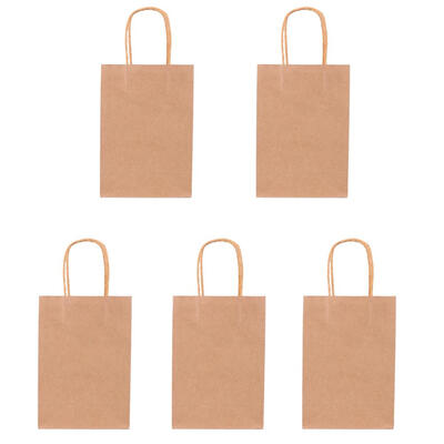 

5pcsset Multicolor Recyclable Kraft Paper Gift Handbag Bakery Package Bags
