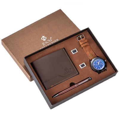 

Mens Gift Set Watch Wallet Cufflinks Pen With Exquisite Gift Box