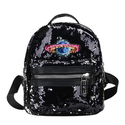 

Planet Sequins Backpacks Women Girl Travel Bags Bling Shiny School Rucksack