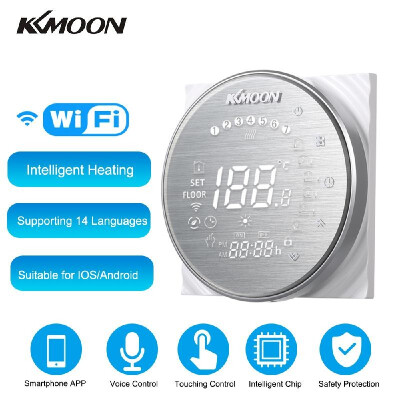 

KKmoon Digital Water Heating Thermostat with WiFi Connection & Voice Control Energy Saving AC 95-250V 5A Touchscreen LCD Display R