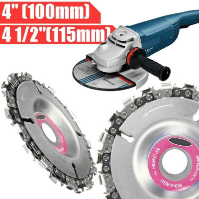 

4 Inch 22 Tooth Grinder Chain Disc Wood Carving Disc For 100115mm Angle Grinder