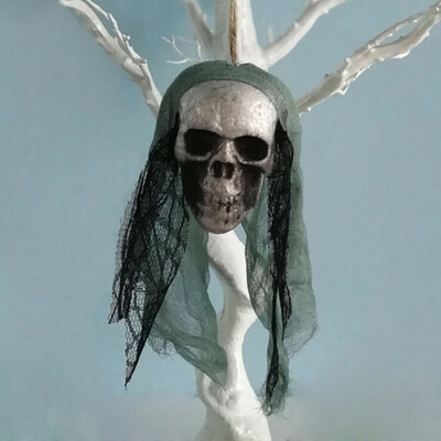 

New Hot Scary Halloween Skull Head Pendant Bar Party KTV Background Decoration Props Best Gifts for Kids Children
