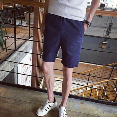 

Mens Cargo Shorts Pants Casual Summer Beach Sport Gym Trousers Plain Elastic