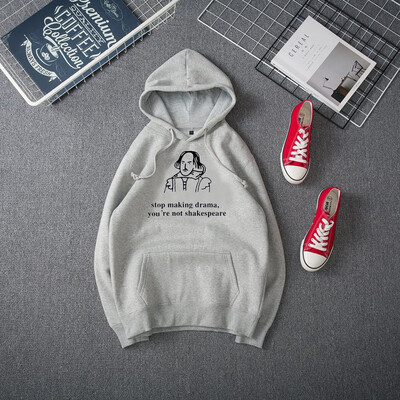 

Tailored Womens Autumn Loose O Neck Long Sleeve Letter Printing Casual Hooded Sweater