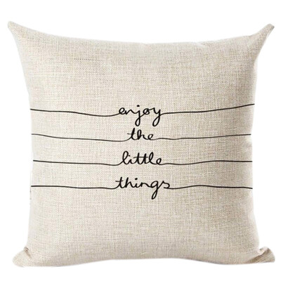 

〖Follure〗White letter heart linen linen pillowcase cushion cover