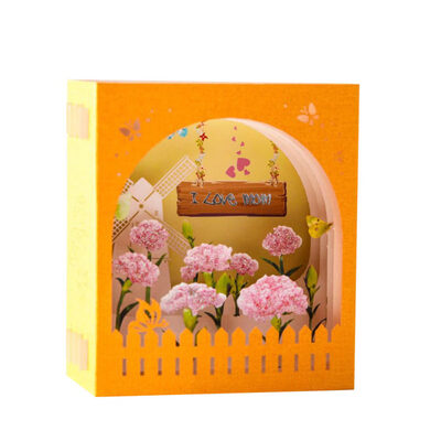 

Hollow 3D Pop Up Paper Carving Flower Stereo Box Greeting Card Mothers Day Gift