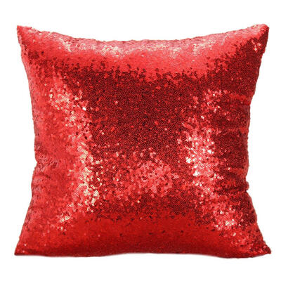 

Solid Glitter Sequins Throw Pillow Case Lounge Decor Cushion Cover 16"X16