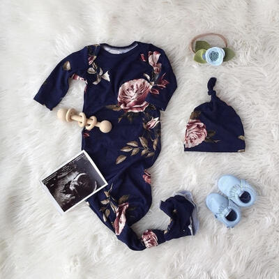 

Newborn Infant Baby Girls Sleeping BagHat Cotton Blanket Swaddle Outfit Clothes