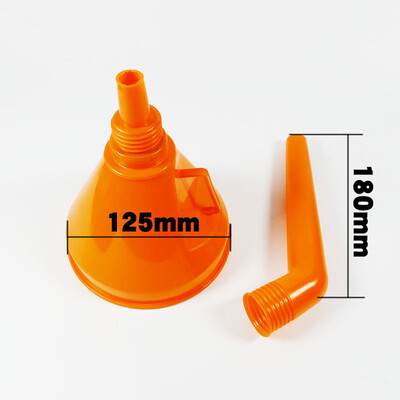 

Orange Funnel Kitchen Tool Lab Car Gadget Liquid Oil Water With Filter