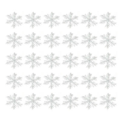 

30pcs Christmas White Snowflake Windows Party Xmas Tree Hanging Decor 11cm