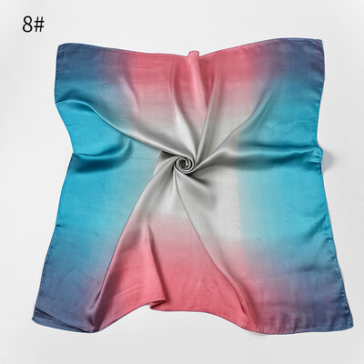 

Female Korean version of the wild literary scarf gradient stitching color retro stewardess professional business small scarf square towel wholesale