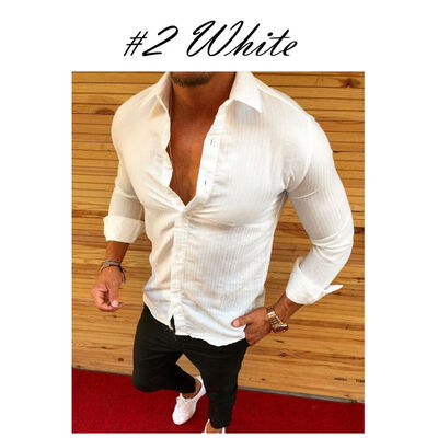 

Mens Formal Shirt Men Plain Dress Designer Casual Luxury Shirts Regular Fit