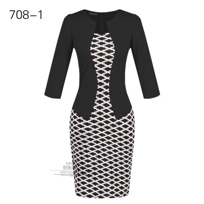 

Autumn&winter fake two-piece professional womens bag hip pencil dress to send belt