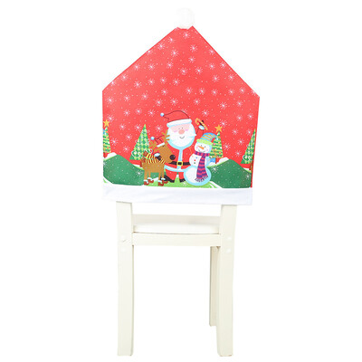 

Tailored Christmas Non-woven Chair Set Cartoon Old Man Snowman Party Stool Set Decoration
