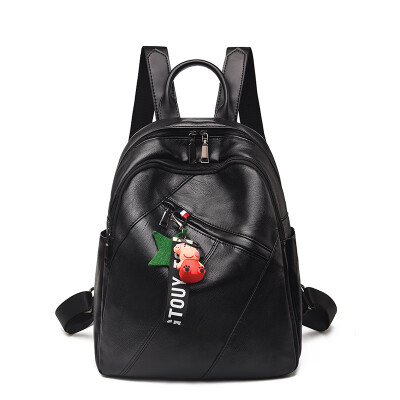 

Backpack Backpack Female Soft Leather Large Capacity Travel Bag Student Bag Girl Korean Mori Harajuku