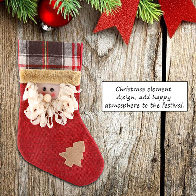 

Non-woven Fabric Christmas Element Long Sock Hanging on Christmas Tree Party DecorNon-woven Fabric Sock