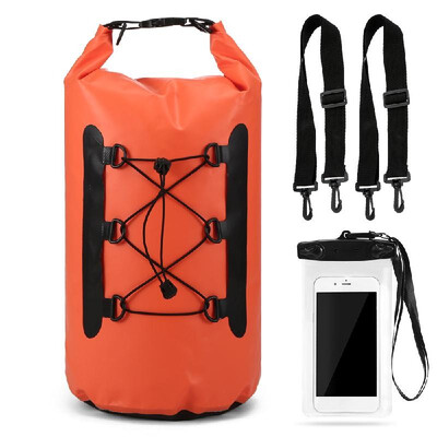 

15L Waterproof Dry Bag with Phone Case Bag Roll Top Dry Sack For Kayaking Boating Fishing Surfing Swimming Rafting