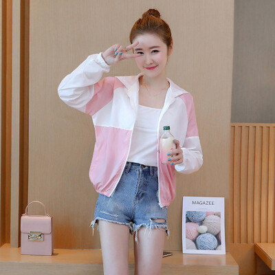 

Women Hooded Jackets 2019 Summer Casual windbreaker Women Basic Jackets Coats Sweater Zipper Lightweight Jackets Bomber Female