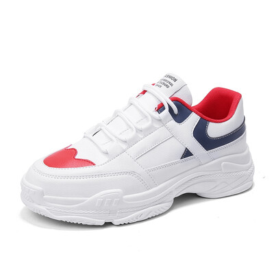 

Mens Shoes Fashion Sports Shoes Casual Sneakers Shoes Light Breathable Shoes Lace Up Shoes Red White Black Size 39-44