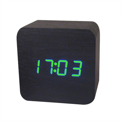 

Siaonvr Creative Temperature Display Sounds Control Electronic LED Alarm Clock