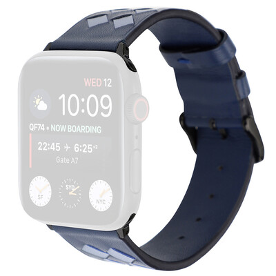 

〖Follure〗Premium Soft Leather Grid Sport Replaceable Band For Apple Watch 4321 3840mm
