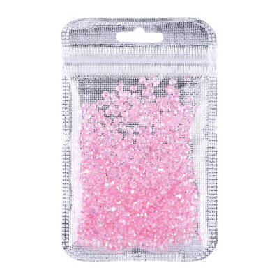 

500pcs Naked Diamond Nail Glitter Rhinestones Silver Flat Bottom Drill