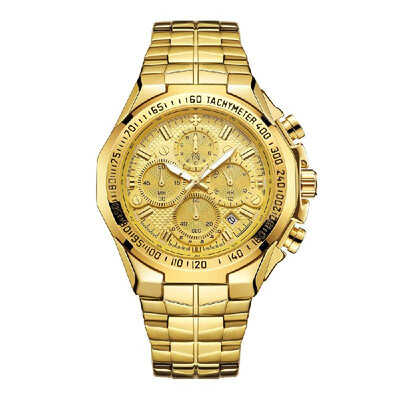 

Business Quartz Men Watch 5ATM Waterproof Military Sports Luminous Watch Chronograph Calendar Skeleton Wristwatch with