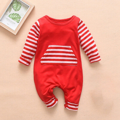 

Spring Autumn Casual Jumpsuit Baby Cute Striped Printing Long Sleeve Rompers Kids Toddler Bodysuit